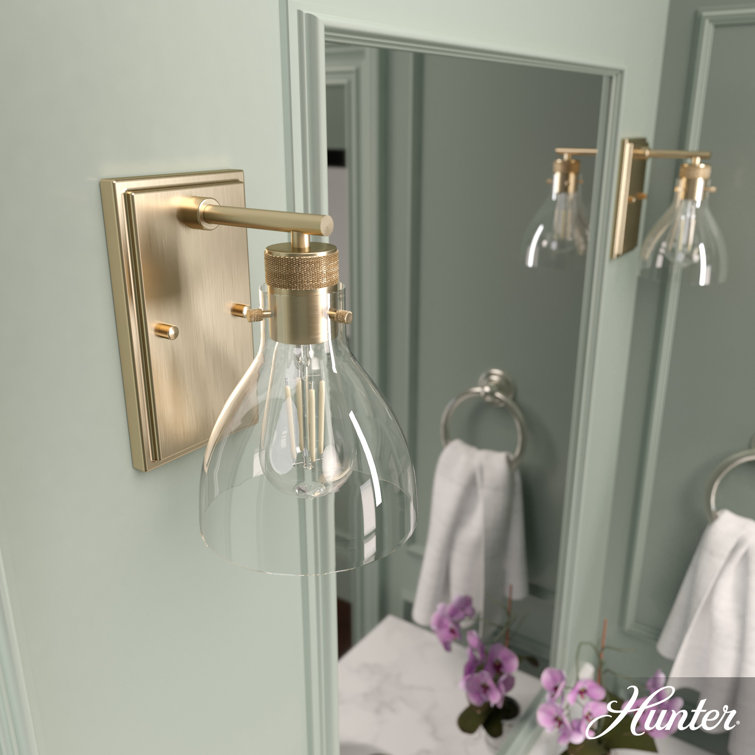 Van Nuys 6" Gold Industrial Outdoor Wall Sconce