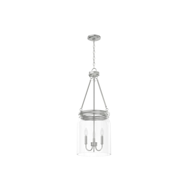 Devon Park Brushed Nickel Large Farmhouse Jar Pendant Light