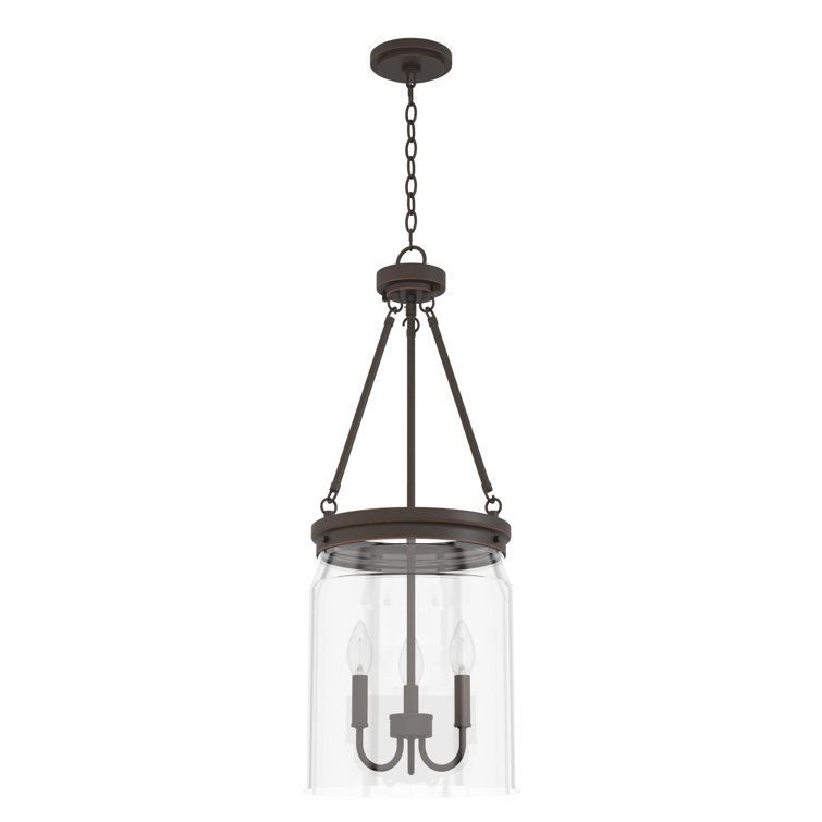 Devon Park Onyx Bengal 3-Light Glass Jar Pendant