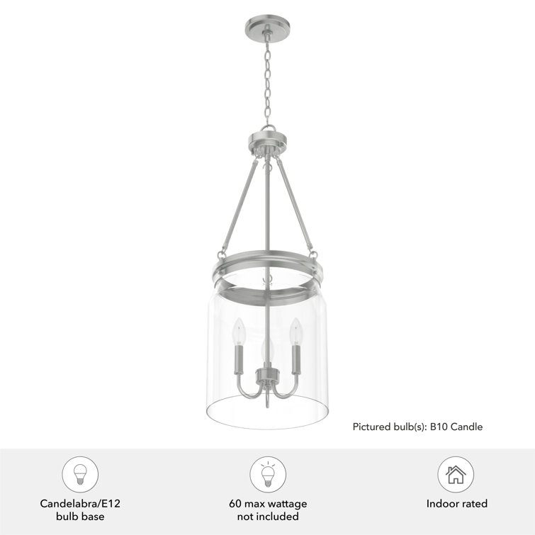 Devon Park Brushed Nickel Large Farmhouse Jar Pendant Light