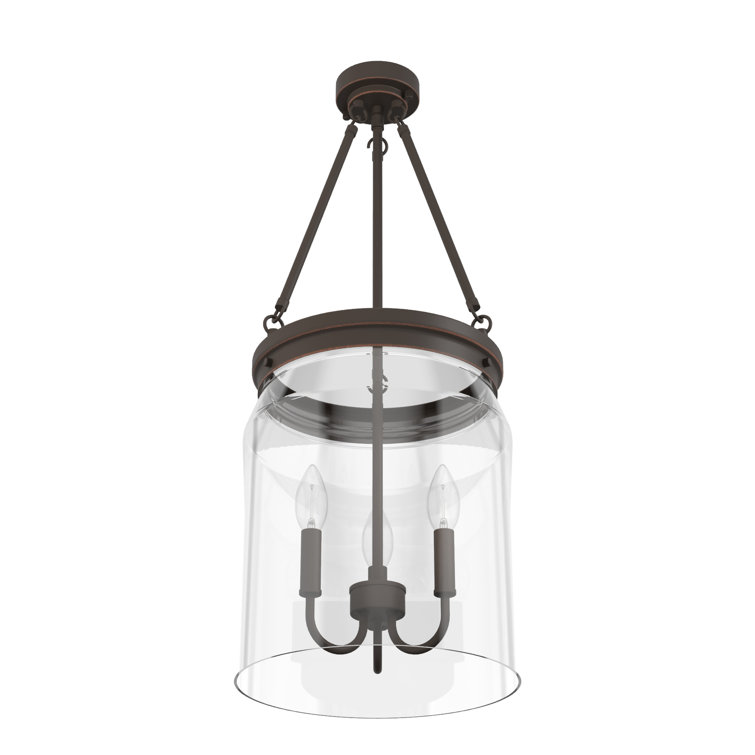 Devon Park Onyx Bengal 3-Light Glass Jar Pendant