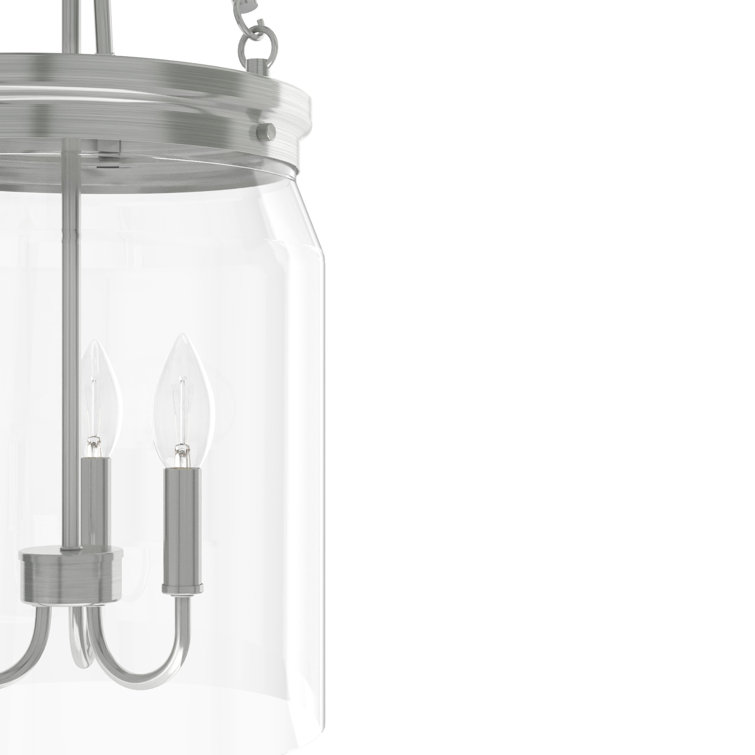 Devon Park Brushed Nickel Large Farmhouse Jar Pendant Light