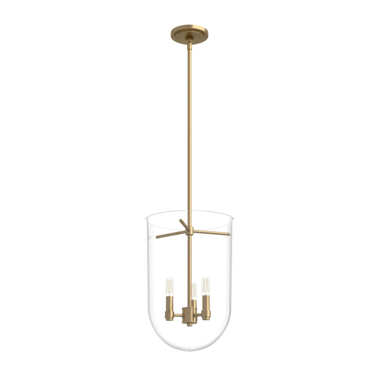 Alturas Gold 3-Light Glass LED Pendant