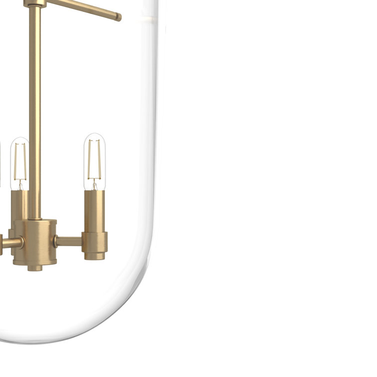 Alturas Gold 3-Light Glass LED Pendant