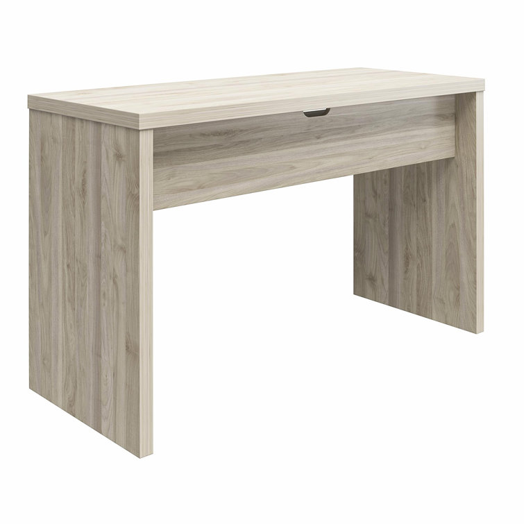 Versatile Light Walnut Hollow Core Writing Desk, 52"