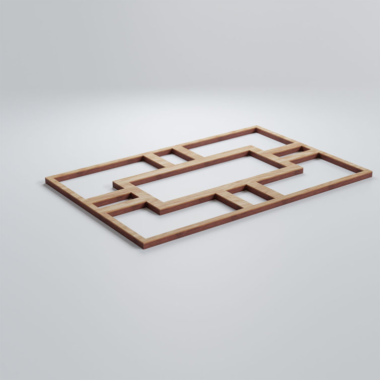 Red Oak Textured Decorative Fretwork Wood Wall Panel