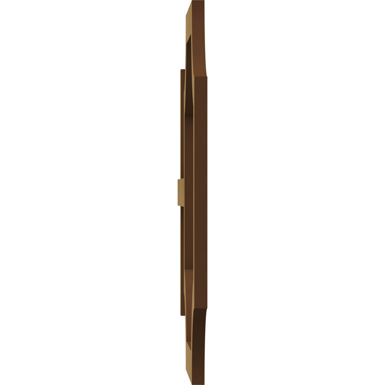 Bradley Medium Walnut Textured Fretwork Wall Panel, 26.88"W x 15.38"H