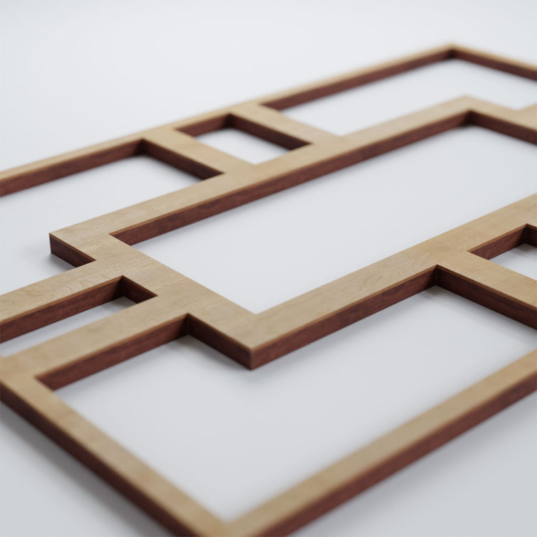 Red Oak Textured Decorative Fretwork Wood Wall Panel