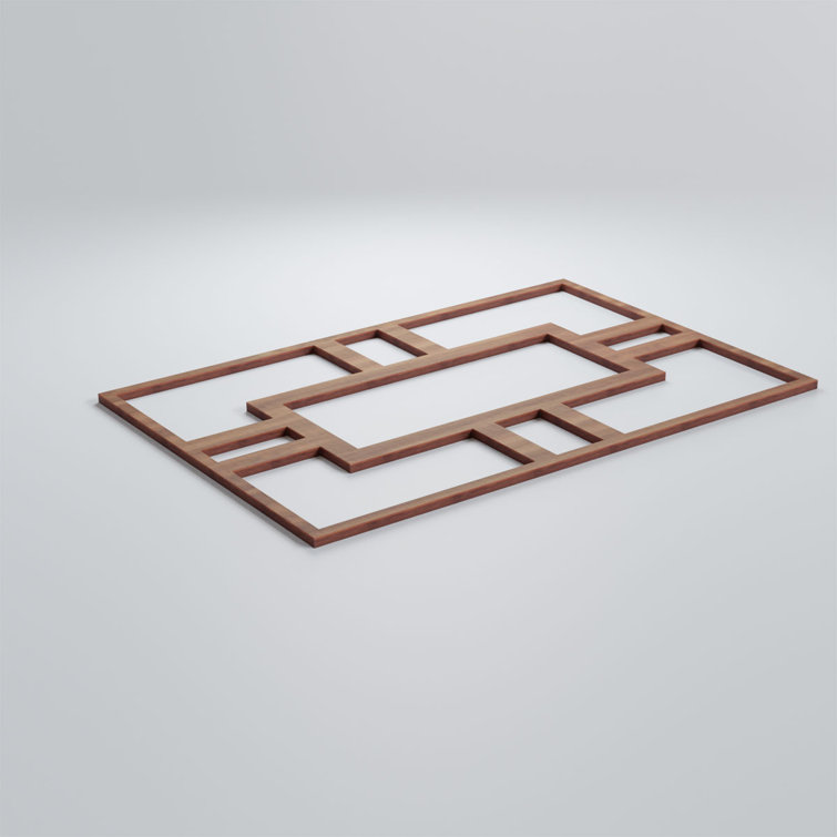 Red Oak Textured Decorative Fretwork Wood Wall Panel