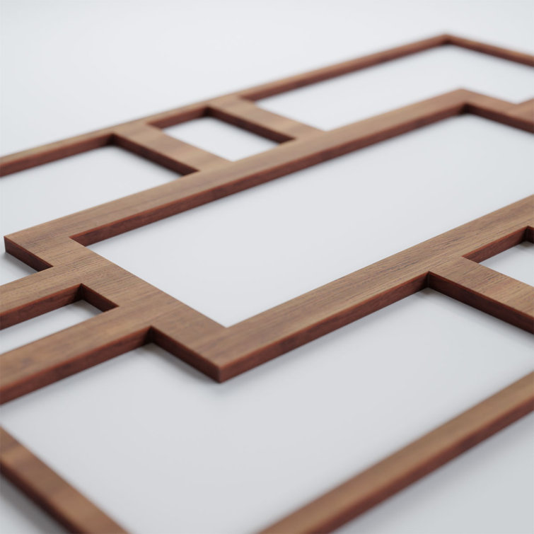 Red Oak Textured Decorative Fretwork Wood Wall Panel