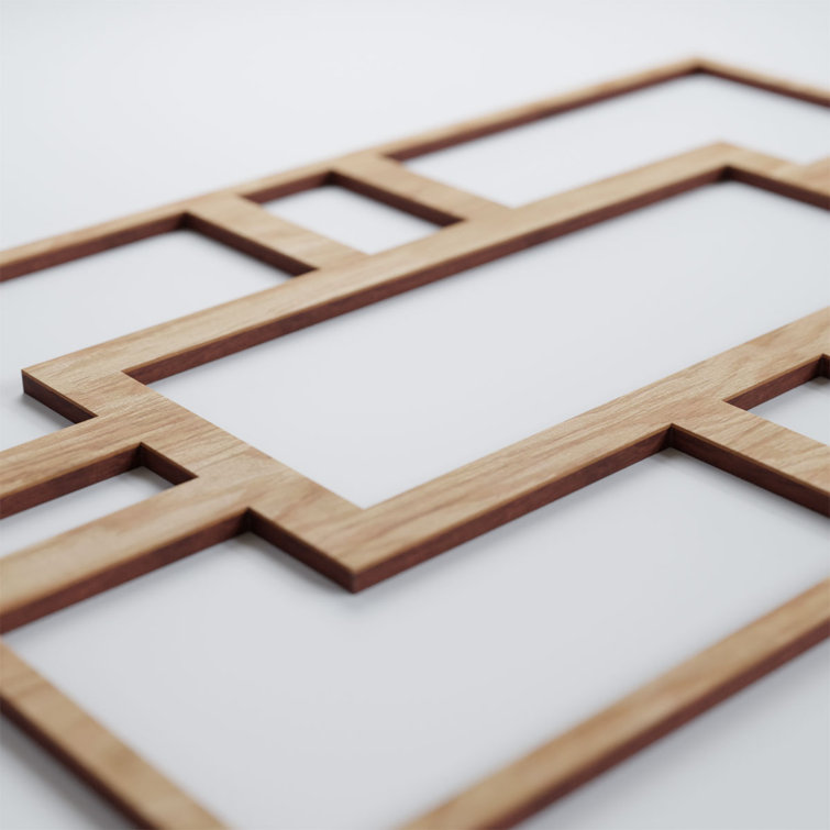 Red Oak Textured Decorative Fretwork Wood Wall Panel