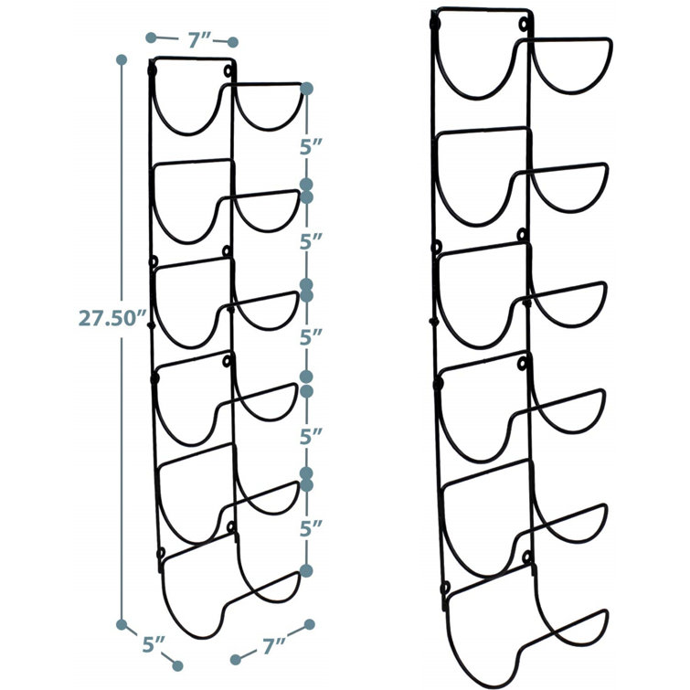 Matte Black Wall Mounted 6-Tier Iron Towel Rack