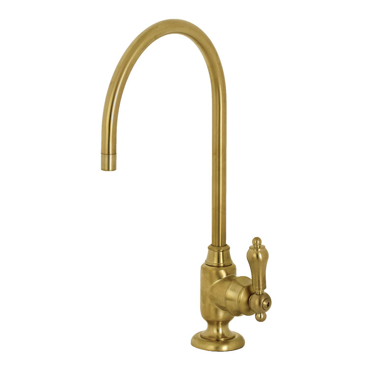Brushed Brass Single-Handle Water Filtration Faucet