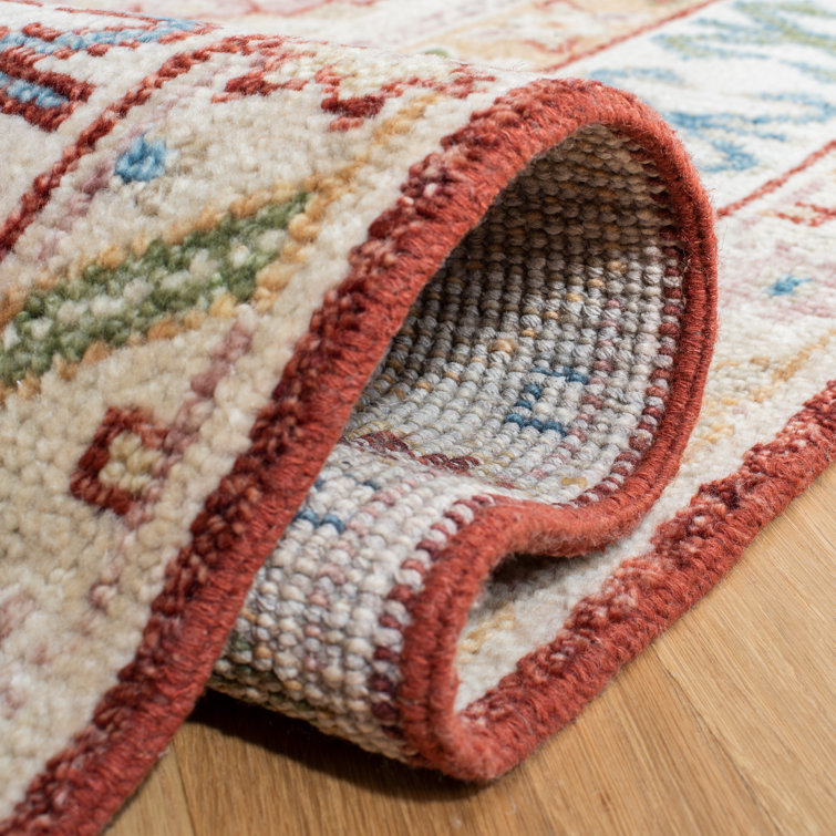 Ivory and Beige Hand-Knotted Wool 8' x 10' Area Rug
