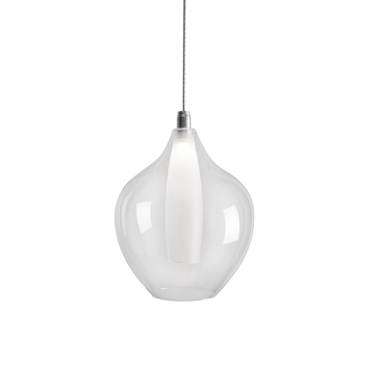 Victoria Chrome LED Pendant with Clear Glass