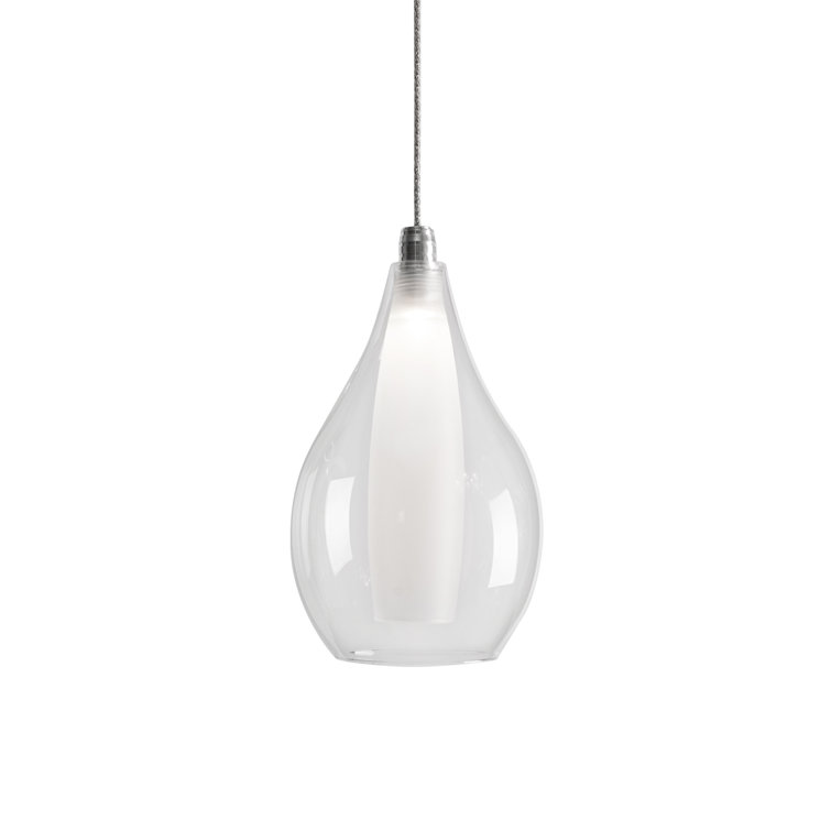 Victoria Elegance Chrome LED Glass Pendant Light