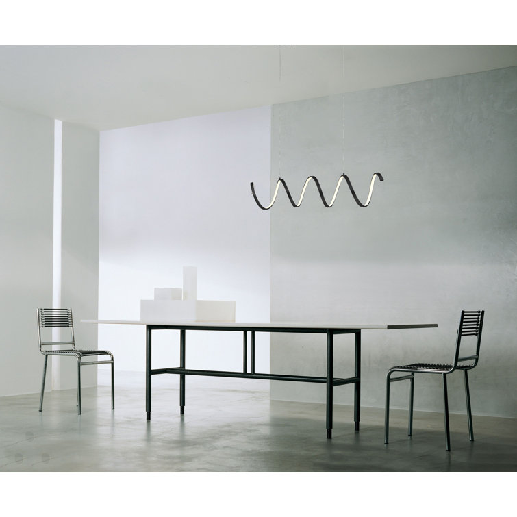 Synergy Black Aluminum LED Kitchen Island Pendant, 41.75"