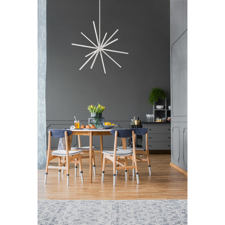 Sirius 67W LED Starburst Chandelier in White Finish
