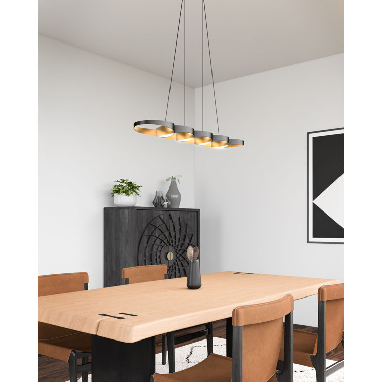 Modern Black Glass LED Indoor/Outdoor Pendant Light