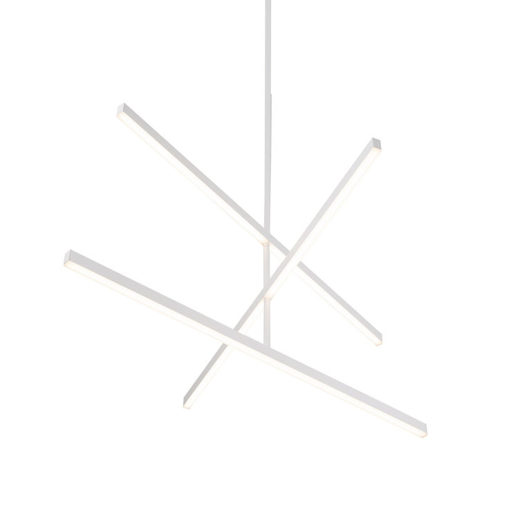 Vega White LED 45" Sculptural Chandelier