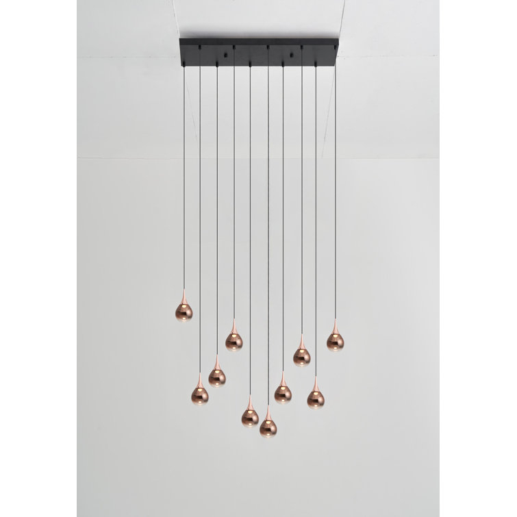 Paopao Copper Cluster Pendant with Dimmable LED Glass Spheres