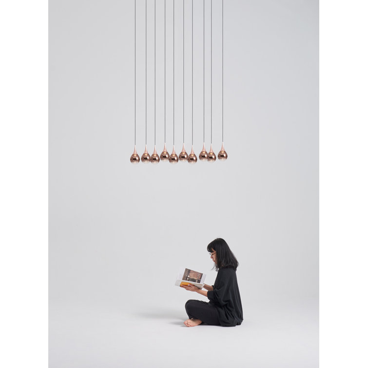 Paopao Copper Cluster Pendant with Dimmable LED Glass Spheres