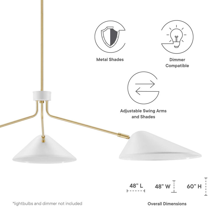 Journey 48" White LED Arm Pendant Light