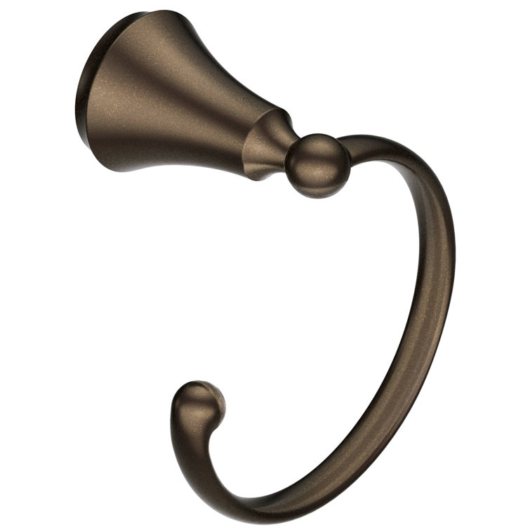 Distressed Bronze Traditional Wall Mounted Towel Ring