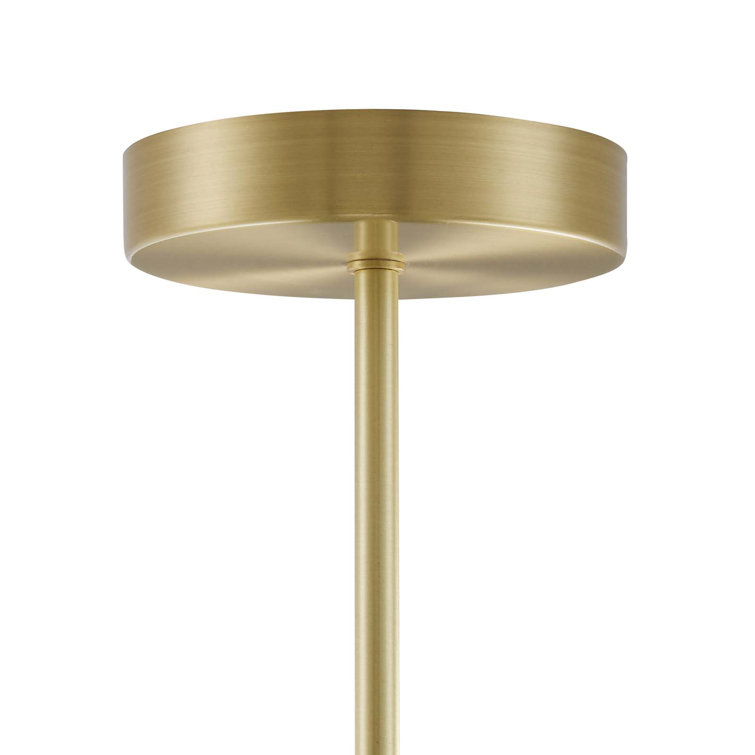 Black Satin Brass 48" LED Triple Arm Pendant Light