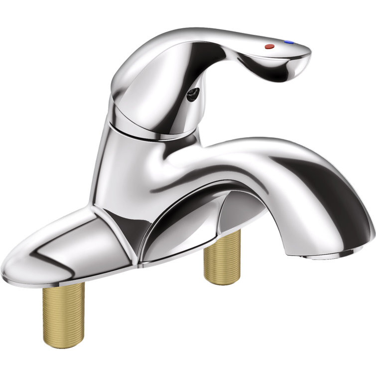 Chrome Modern Single Handle Centerset Bathroom Faucet