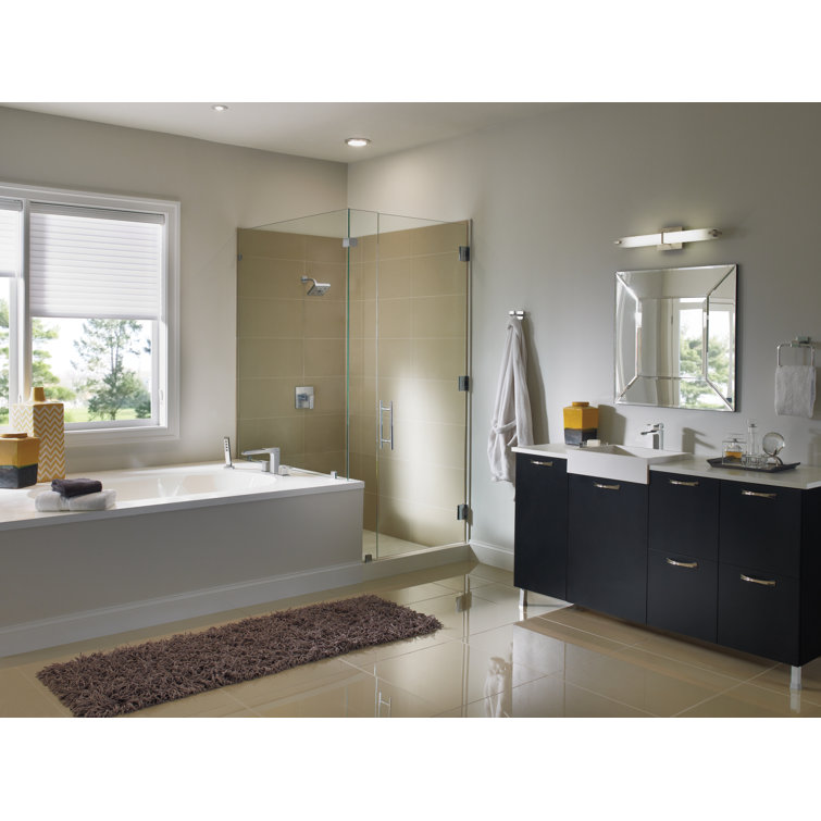 Chrome Deck Mounted Widespread Tub Faucet with Handshower