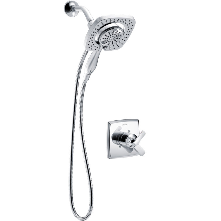 Chrome Dual-Function Handheld Shower Faucet Set with Pulse