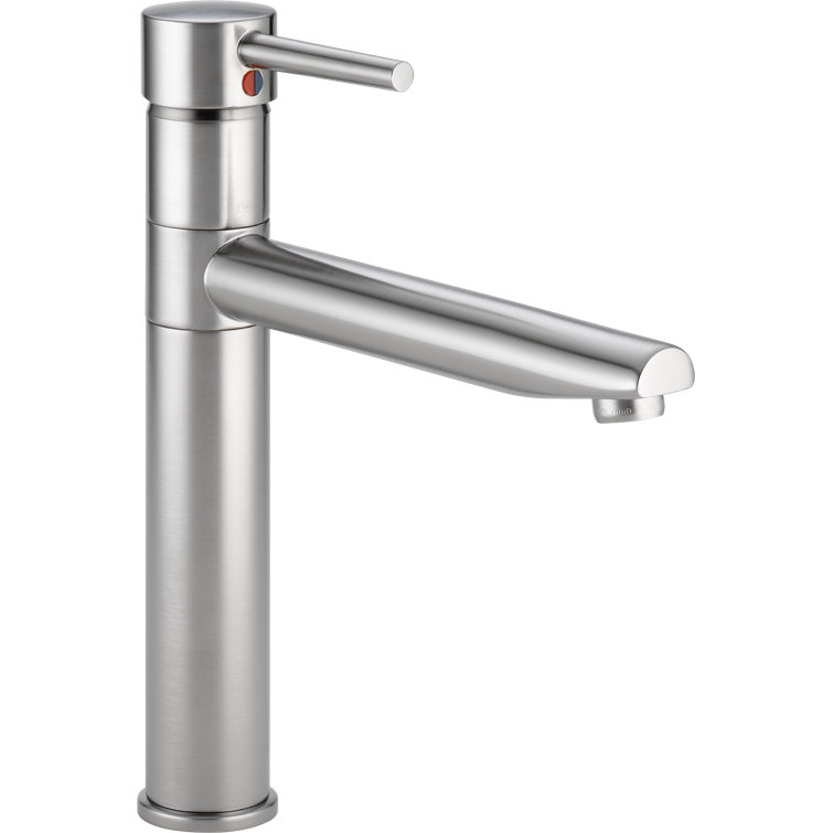 Sleek Modern 11" Stainless Steel Kitchen Faucet with Pull-out Spray