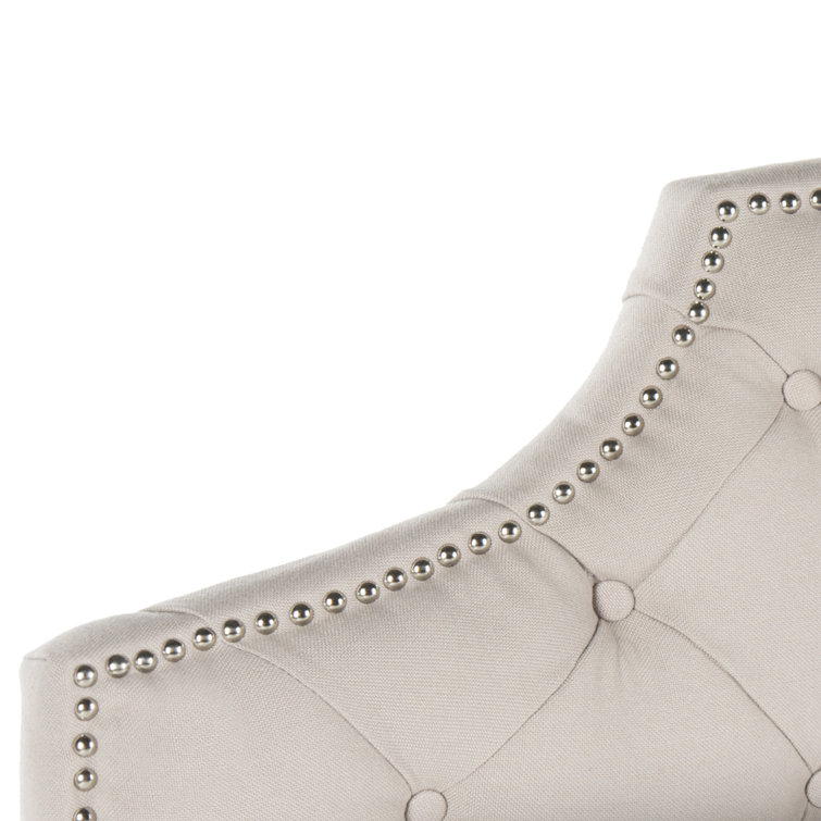 Seafoam Velvet Tufted Queen Headboard with Nailhead Trim