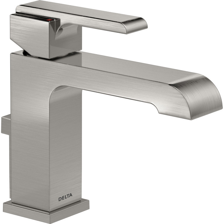 Ara Brushed Nickel Single Handle Bathroom Faucet with Drain Assembly