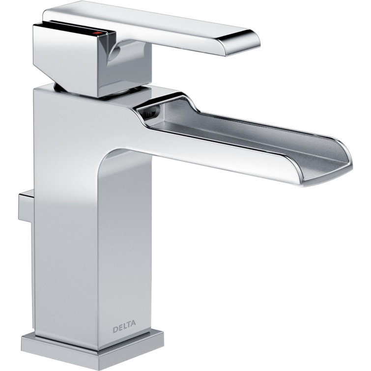 Sleek Modern Chrome Single Hole Brass Bathroom Faucet