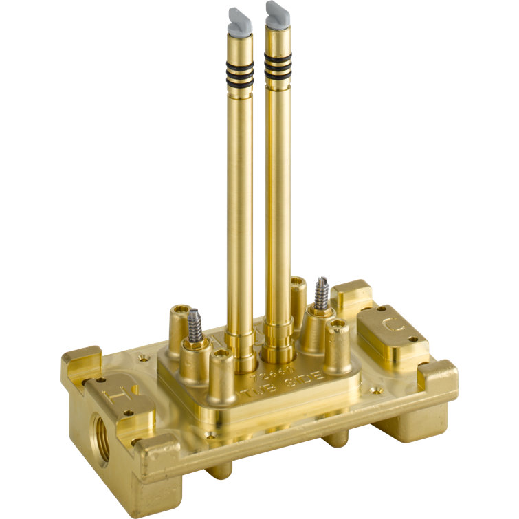Gold Brass Floor Mount Tub Filler Rough-In Valve