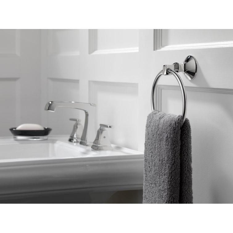 Chrome Modern Widespread Bathroom Faucet with Drain Assembly