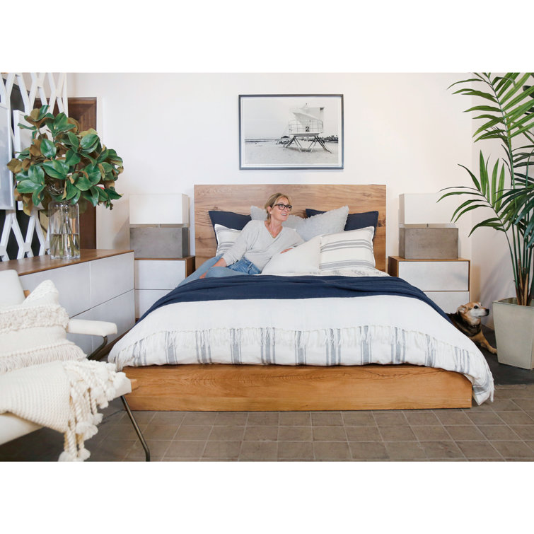 Jackson Cream and Gray Striped Linen Queen Duvet Cover