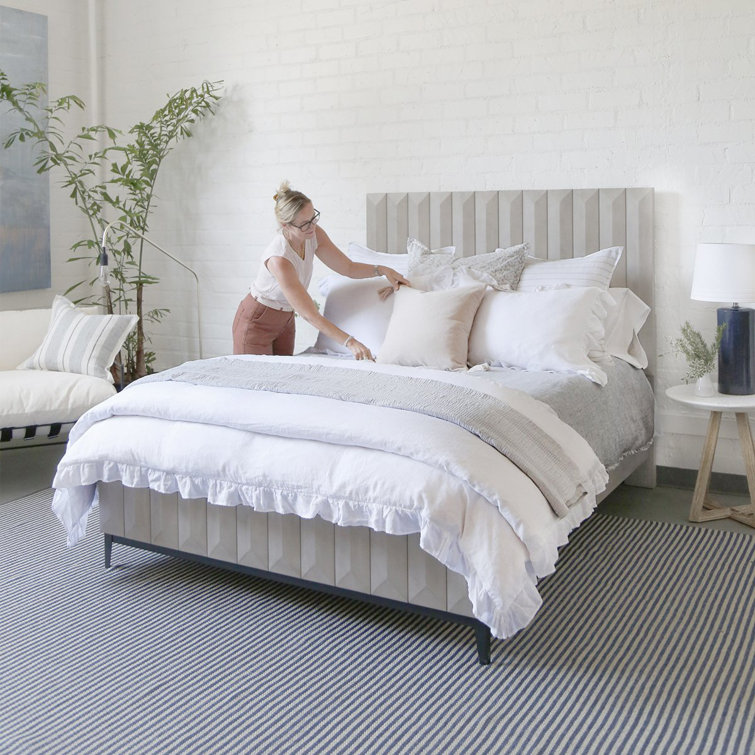 Nantucket Modern Grey Cotton Matelassé King Coverlet