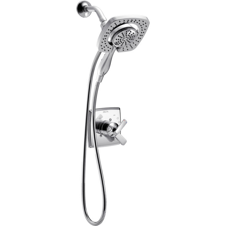 Chrome Dual-Function Handheld Shower Faucet Set with Pulse