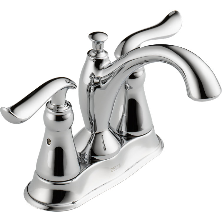 Chrome 2-Handle Centerset Bathroom Faucet with Drain Assembly