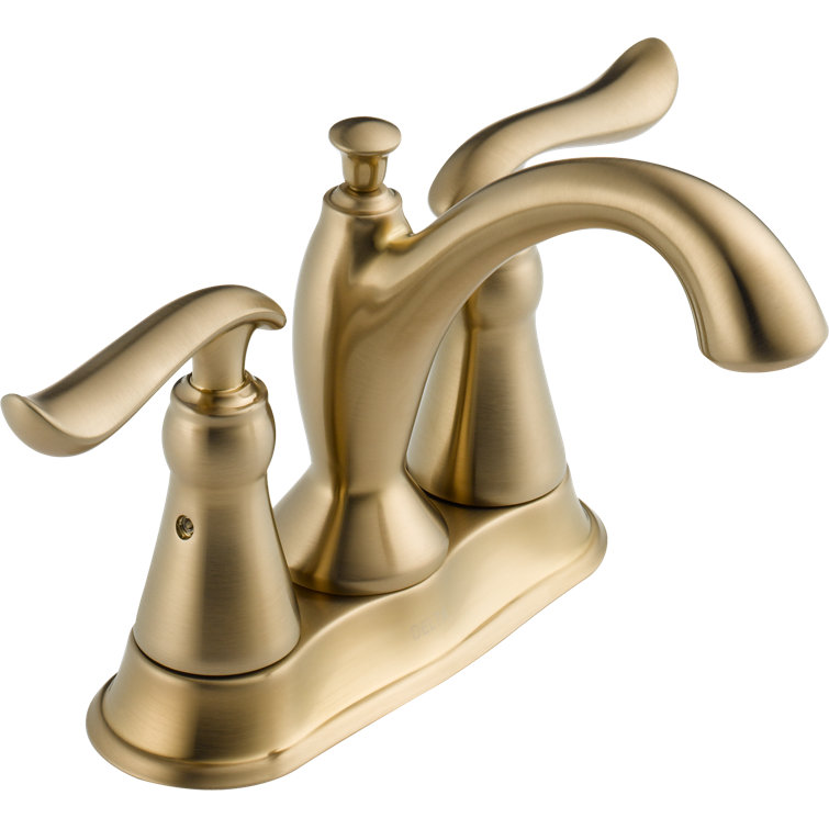 Linden Modern Centerset Zinc Bathroom Faucet in Champagne Bronze