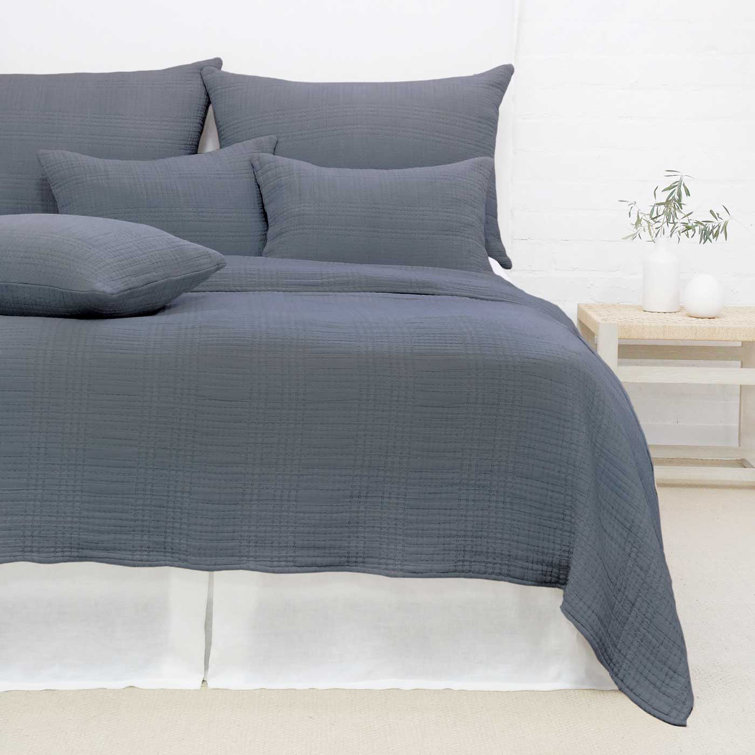 Arrowhead Slate Queen Textured Cotton Blanket - Machine Washable
