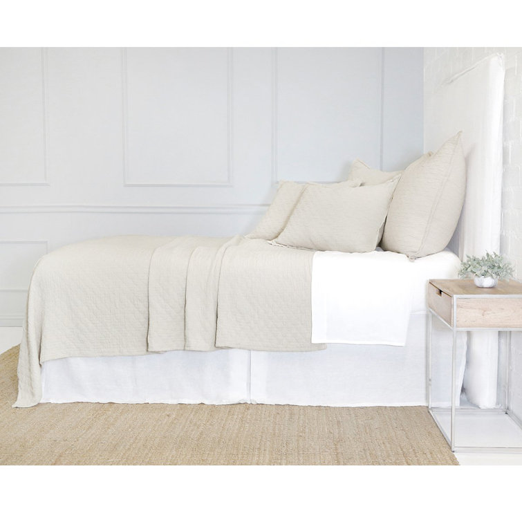 King Size Greige Cotton Matelassé Sham Pillowcase