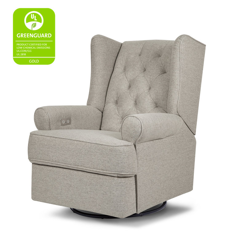 Harbour Performance Grey Eco-Weave Tufted Swivel Recliner