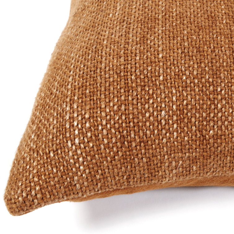 Hendrick Amber Linen 20" x 20" Handwoven Throw Pillow