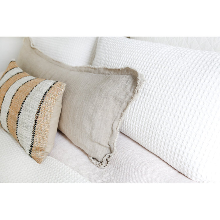 Pale Olive Stonewashed Linen Rectangular Lumbar Pillow
