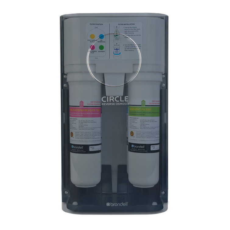 Black Reverse Osmosis Water Filtration System with Chrome Faucet