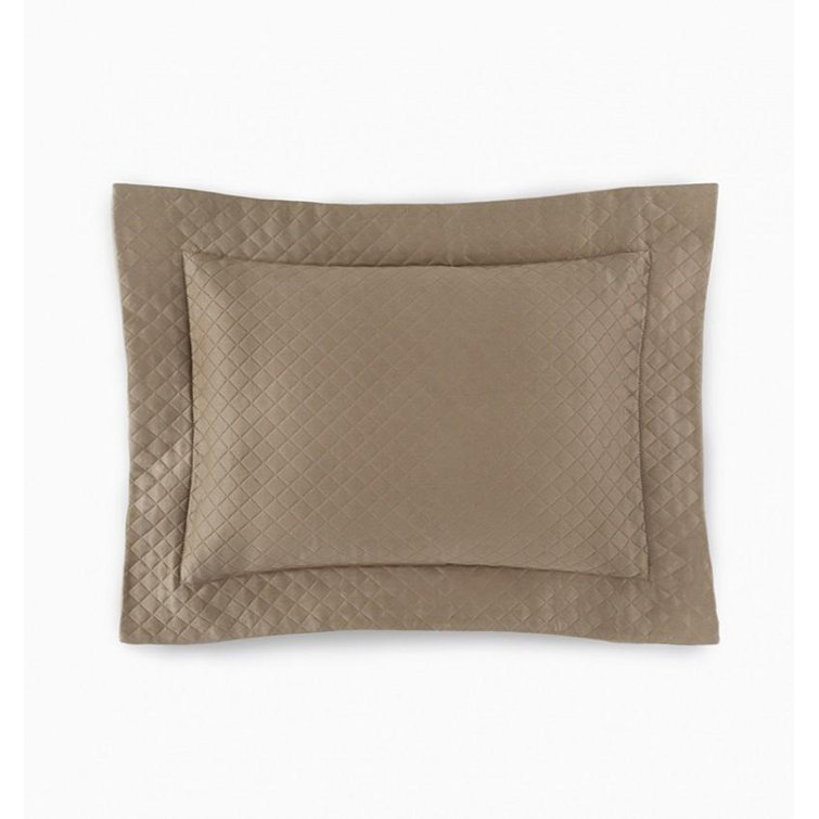 Taupe King Diamond Piqué Cotton Coverlet